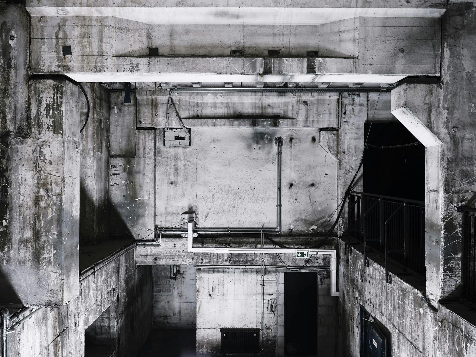 Concrete foundation interior and structural elements